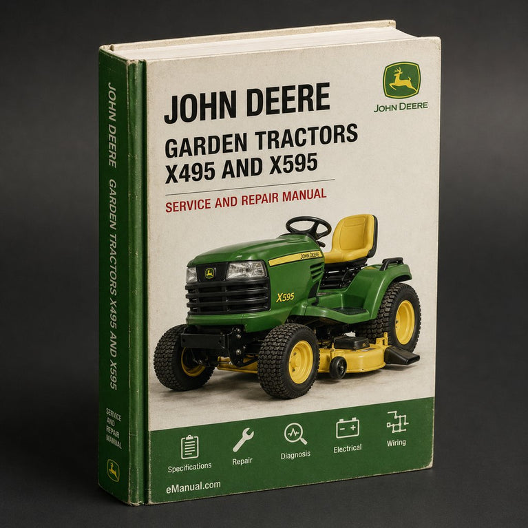 Best JOHN DEERE Garden Tractors X495 and X595 TM2024 - PDF Technical Service / Repair Manual - Download