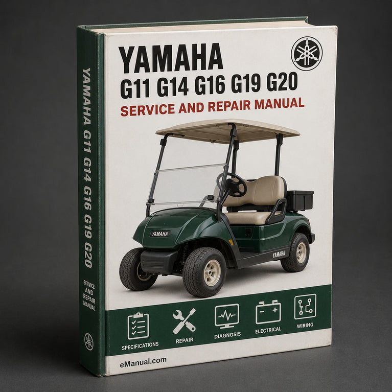 Yamaha G11 G14 G16 G19 G20 Gas Electric Golf Car Cart Buggy (3 Manual Set) Owners Parts & Complete Workshop Service Repair Manual PDF