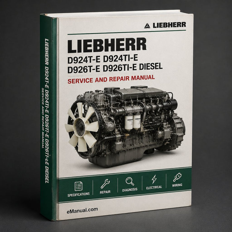 Liebherr D924t-e D924ti-e D926t-e D926ti-e Diesel Engine Factory Service and Repair Workshop Manual Instant PDF