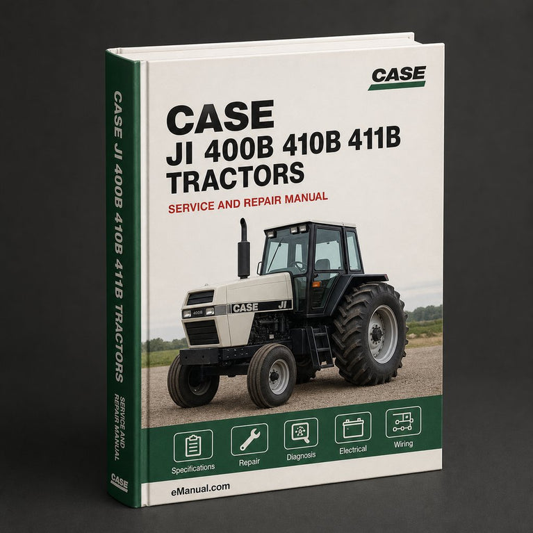 JI Case 400B 410B 411B TRACTORS Workshop Service Shop Repair Manual - Instant PDF