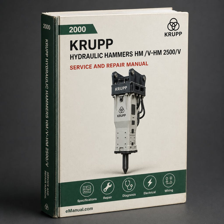 Krupp Hydraulic Hammers HM 2000/V-HM 2500/V Service Repair Workshop Manual PDF