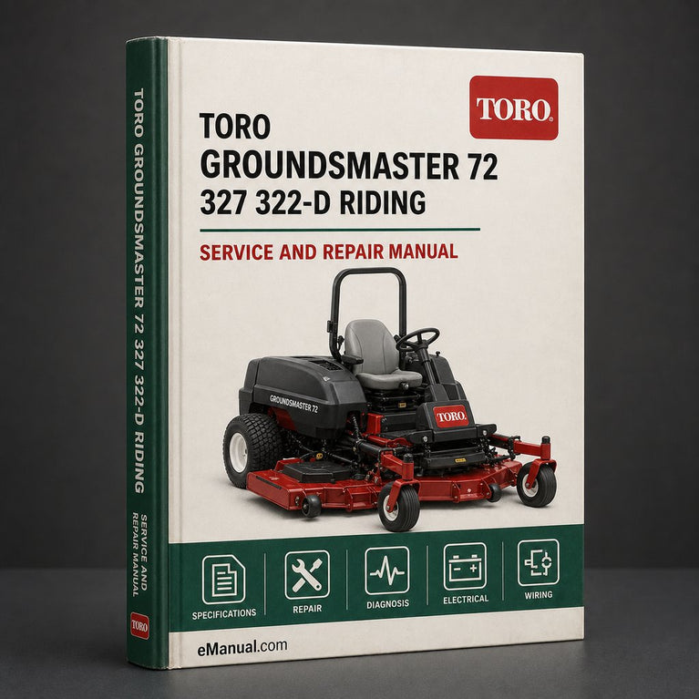 TORO GROUNDSMASTER 72 327 322-D RIDING Mower Repair Manual PDF