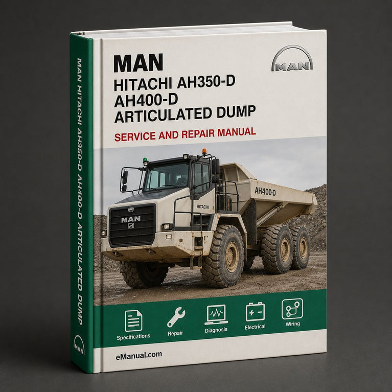 Hitachi AH350-D AH400-D ARTICULATED DUMP Truck Operator Manual PDF
