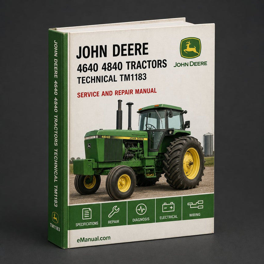 John Deere 4640 4840 Tractors Service Technical Manual(TM1183) PDF