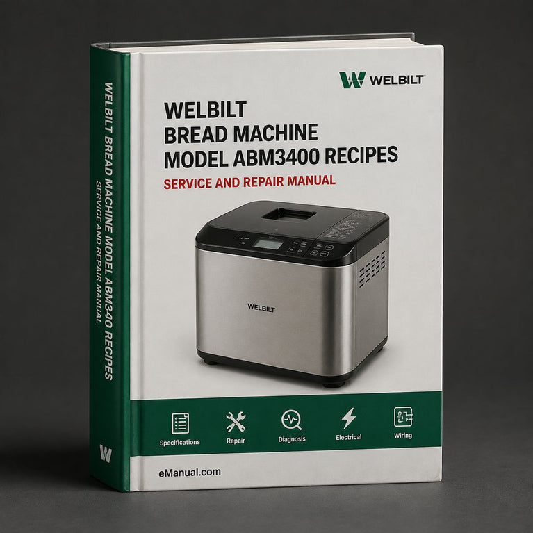 Welbilt Bread Machine Parts Model ABM3400 Instruction Manual Recipes ABM 3400 PDF Download Download