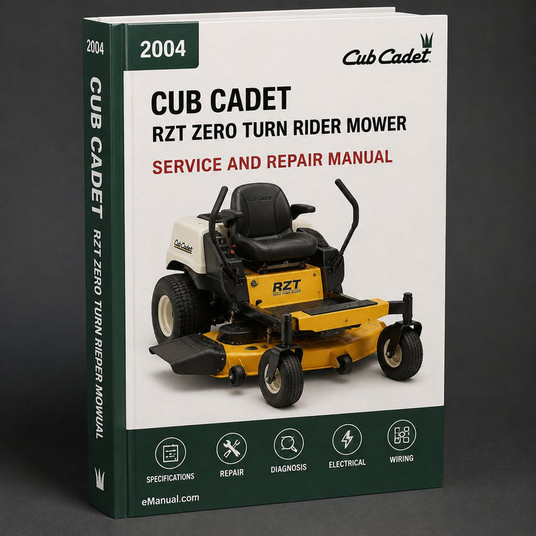 Cub Cadet RZT Zero Turn Rider Mower Complete Workshop Service Repair Manual 2004 2005 2006 2007 2008 2009 2010 2011 2012 2013 2014 2015 PDF