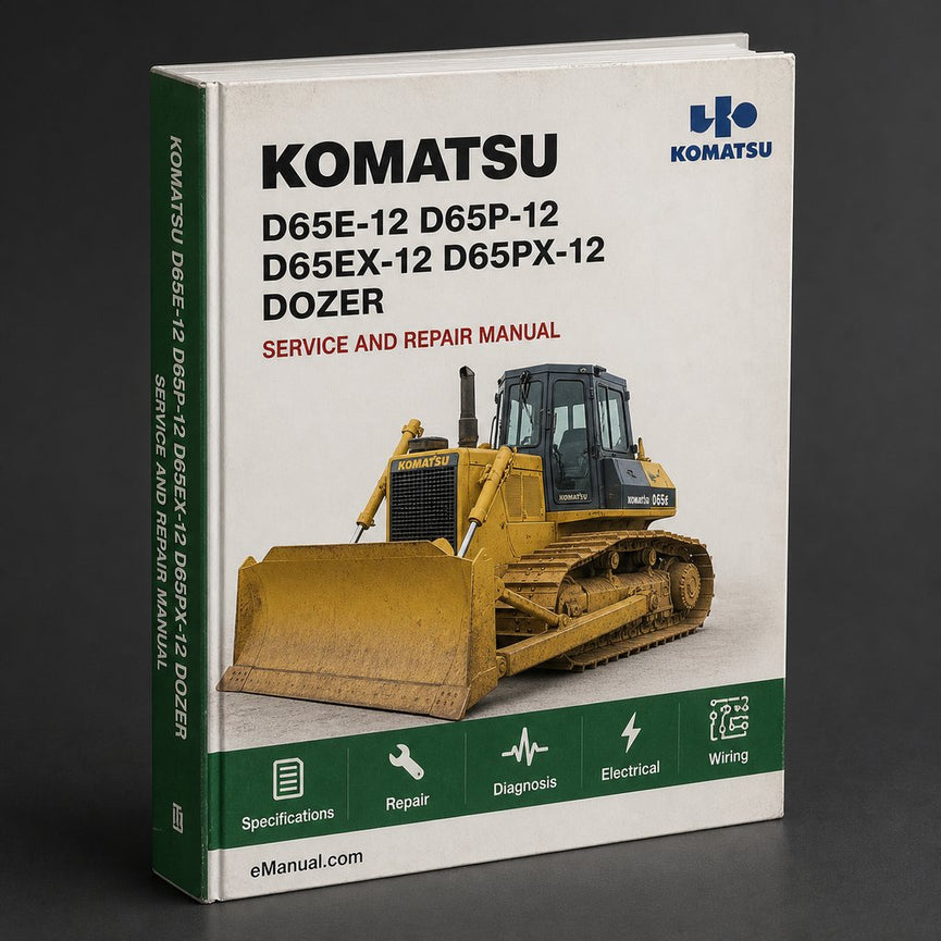 KOMATSU D65E-12 D65P-12 D65EX-12 D65PX-12 DOZER Shop Service Manual PDF