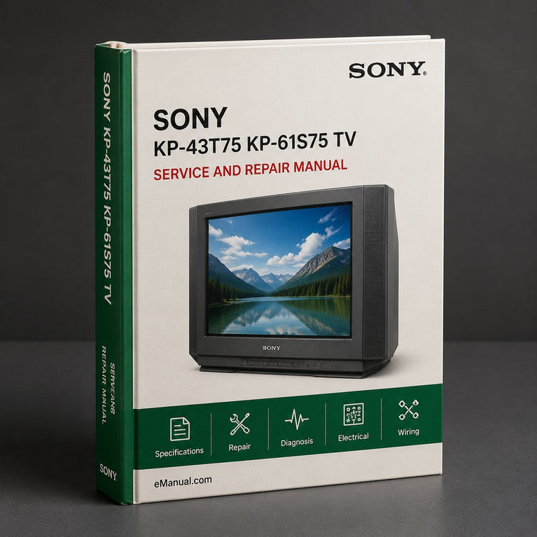 Sony KP-43T75 KP-61S75 TV Service Repair Workshop Manual PDF