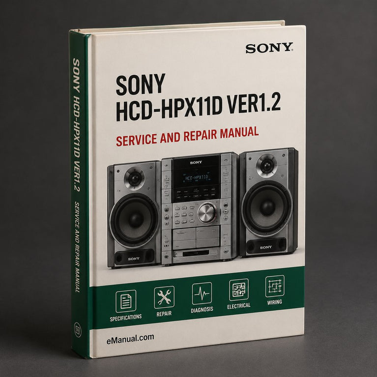Sony Hcd-hpx11d Ver1.2 Service Repair Workshop Manual PDF