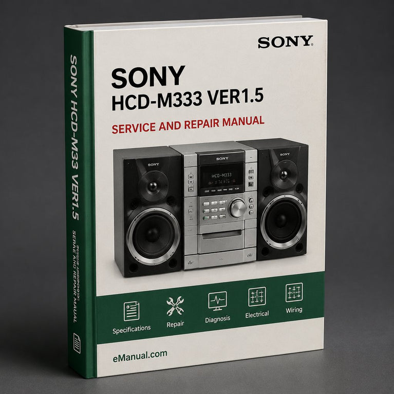 Sony HCD-M333 Ver1.5 Service Repair Workshop Manual PDF