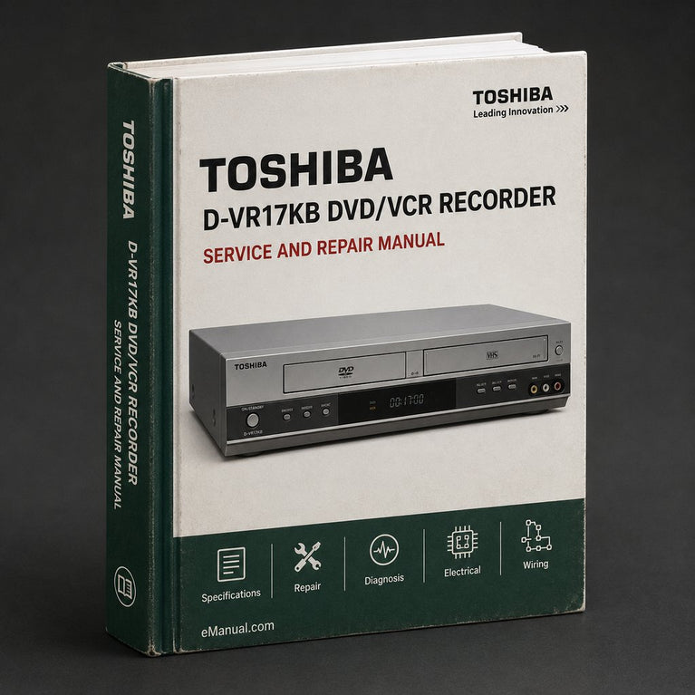 Toshiba D-vr17kb Dvd/vcr Recorder Service Repair Workshop Manual PDF