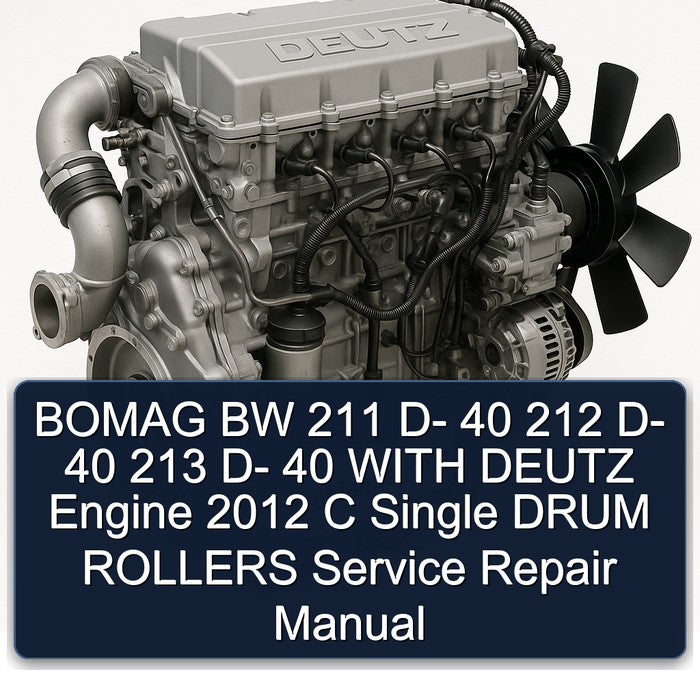 2012 Deutz Bomag BW 211 D- 40 212 213 Engine C Single Drum Rollers Service Repair Workshop Manual PDF