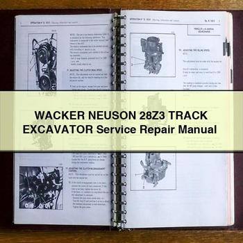 Wacker Neuson 28z3 Track Excavator Service Repair Workshop Manual PDF