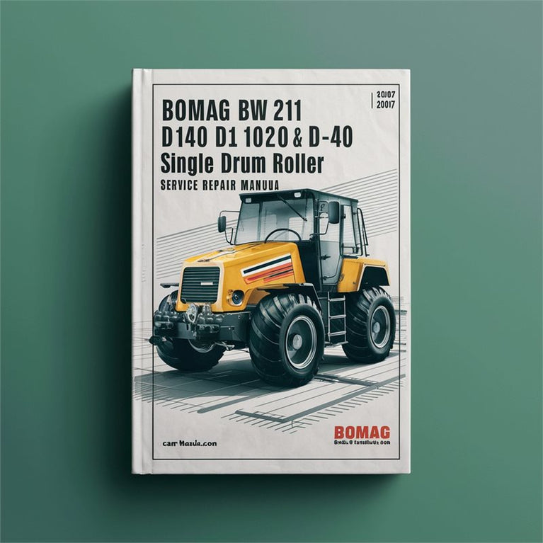 2007 Bomag BW 211 D-40 212 213 Single Drum Roller SN 10158242 UP Service Repair Workshop Manual PDF
