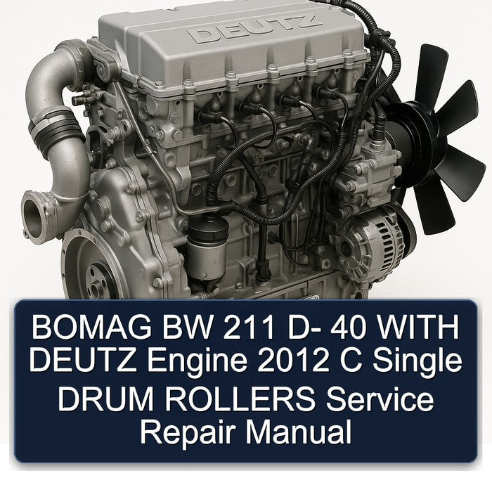 2012 Deutz Bomag BW 211 D- 40 Engine C Single Drum Rollers Service Repair Workshop Manual PDF