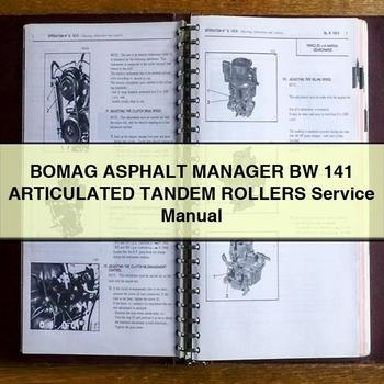 Bomag Asphalt Manager BW 141 Articulated Tandem Rollers Service Repair Workshop Manual PDF