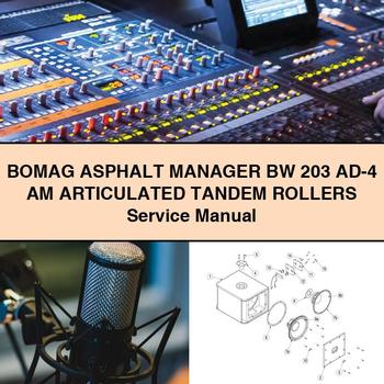 Bomag Asphalt Manager BW 203 AD-4 AM Articulated Tandem Rollers Service Repair Workshop Manual PDF