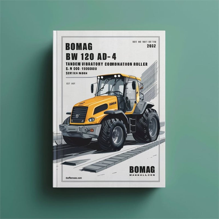 Bomag BW 120 AD-4 125 Tandem Vibratory Roller Combination SN 10188009 UP Service Repair Workshop Manual PDF