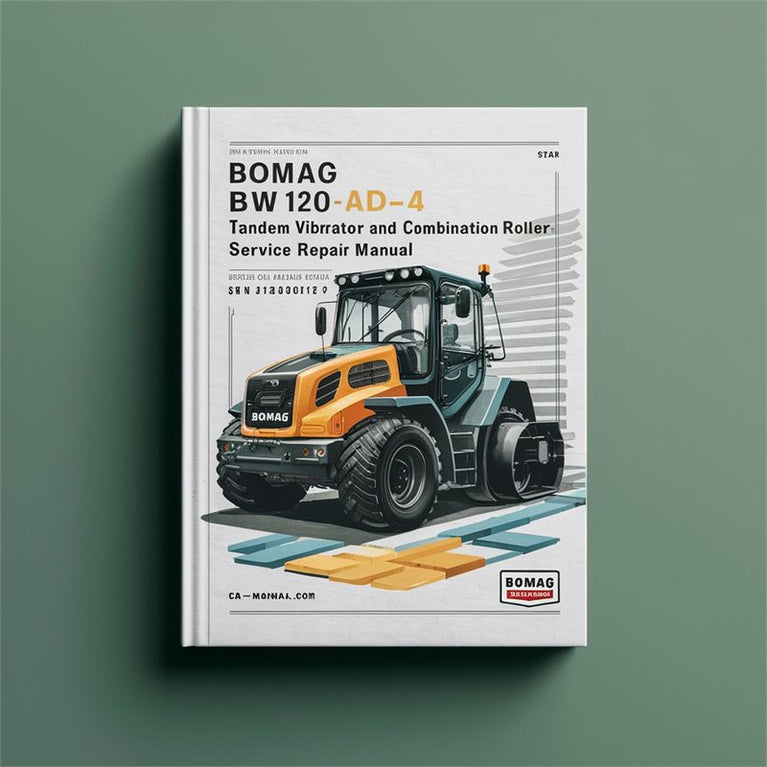 Bomag BW 120 AD-4 125 Tandem Vibratory Roller Combination SN 10188016 UP Service Repair Workshop Manual PDF