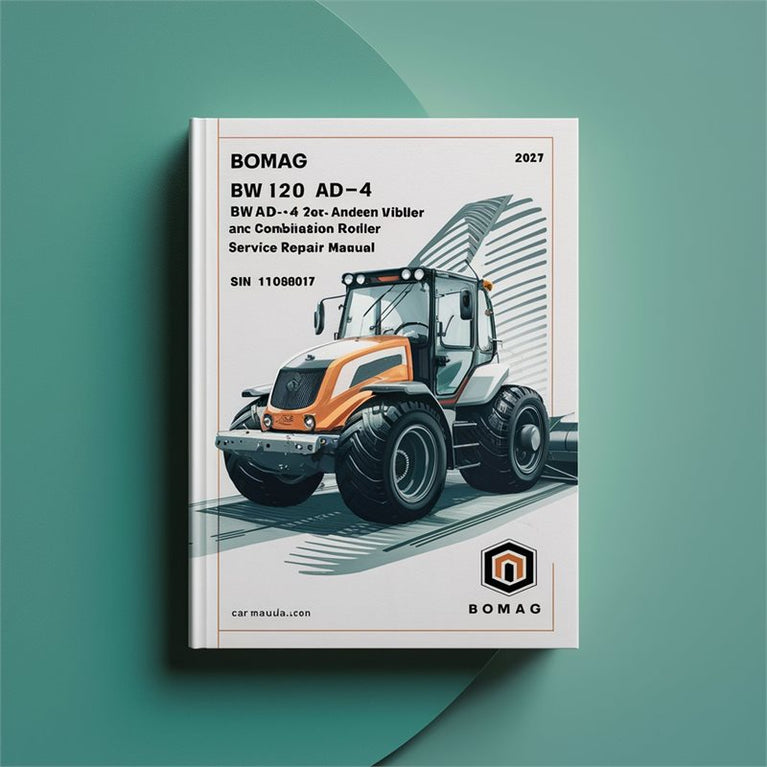 Bomag BW 120 AD-4 125 Tandem Vibratory Roller Combination SN 10188017 UP Service Repair Workshop Manual PDF
