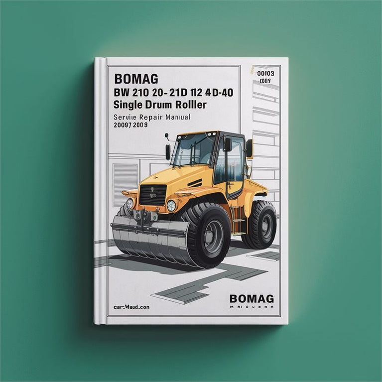 2008 Bomag BW 211 D-40 212 213 Single Drum Roller SN 10158303 UP Service Repair Workshop Manual PDF