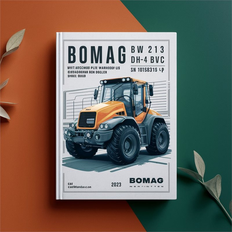 Bomag BW 213 DH-4 BVC Attachment Plate Variocontrol Plus Single Drum Roller SN 10158316 UP Service Repair Workshop Manual PDF
