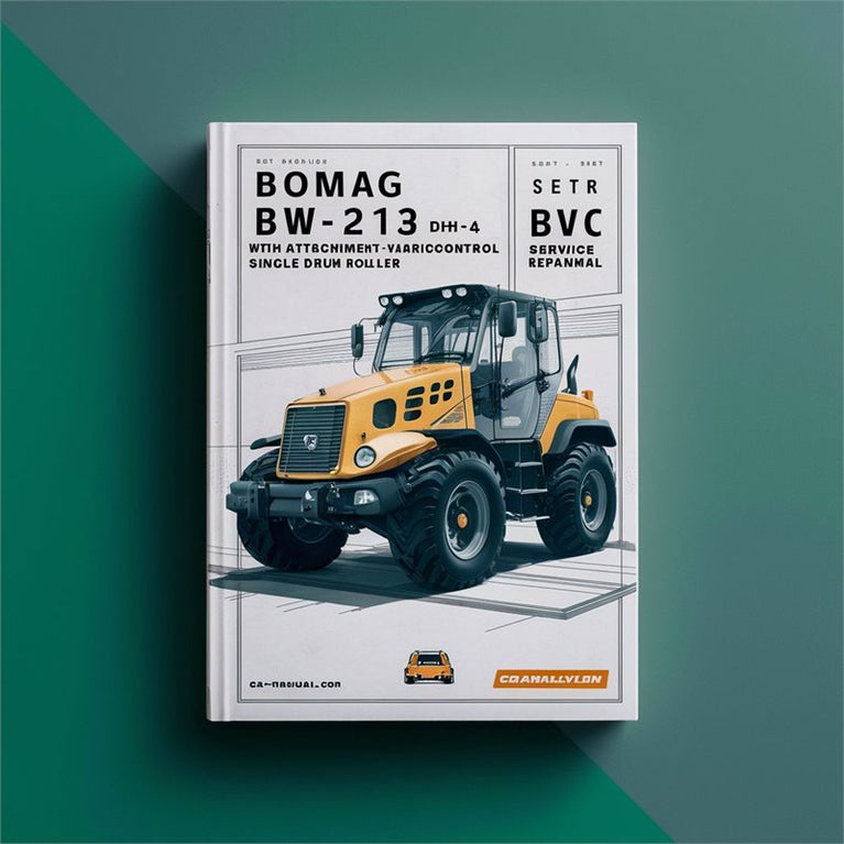 Bomag BW 213 DH-4 BVC Attachment Plate Variocontrol Single Drum Roller SN 10158306 UP Service Repair Workshop Manual PDF