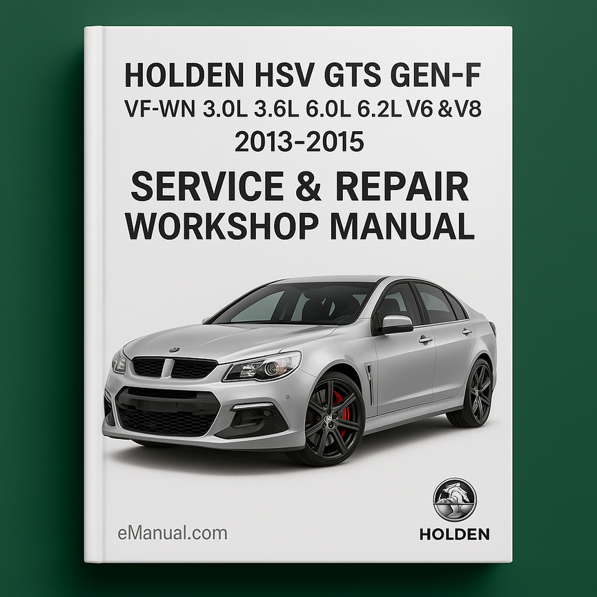 Holden HSV GTS GEN-F VF-WN 3.0L 3.6L 6.0L 6.2L V6 & V8 2013-2015 Service Repair Workshop Manual