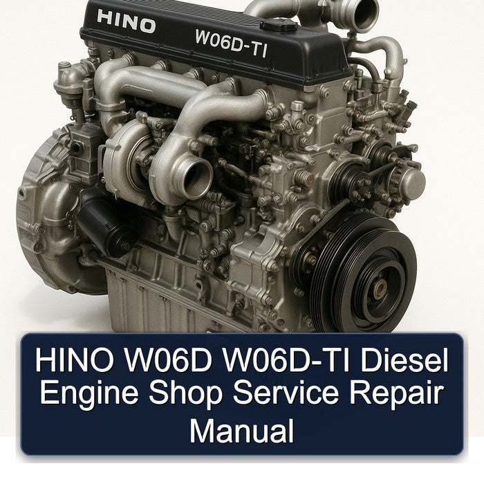 HINO W06D W06D-TI Diesel Engine Shop Service Repair Manual