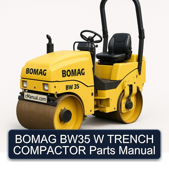 Bomag BW35 W Trench Compactor Parts Catalog PDF