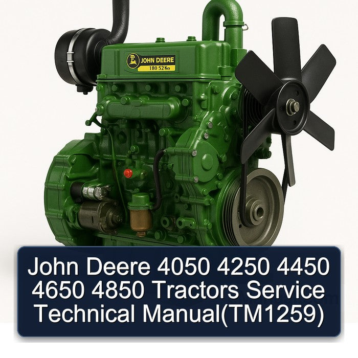 John Deere 4050 4250 4450 4650 4850 Tractors (TM1259) Service Repair Workshop Manual PDF