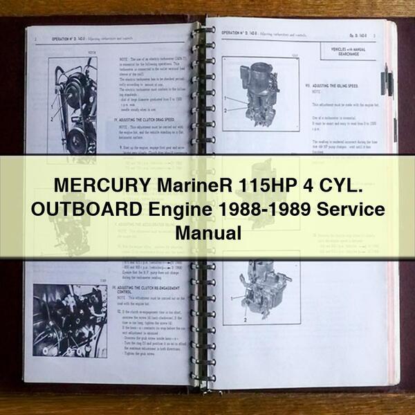 MERCURY Mariner 115HP 4 CYL. OUTBOARD Engine 1988-1989 Service Repair Manual