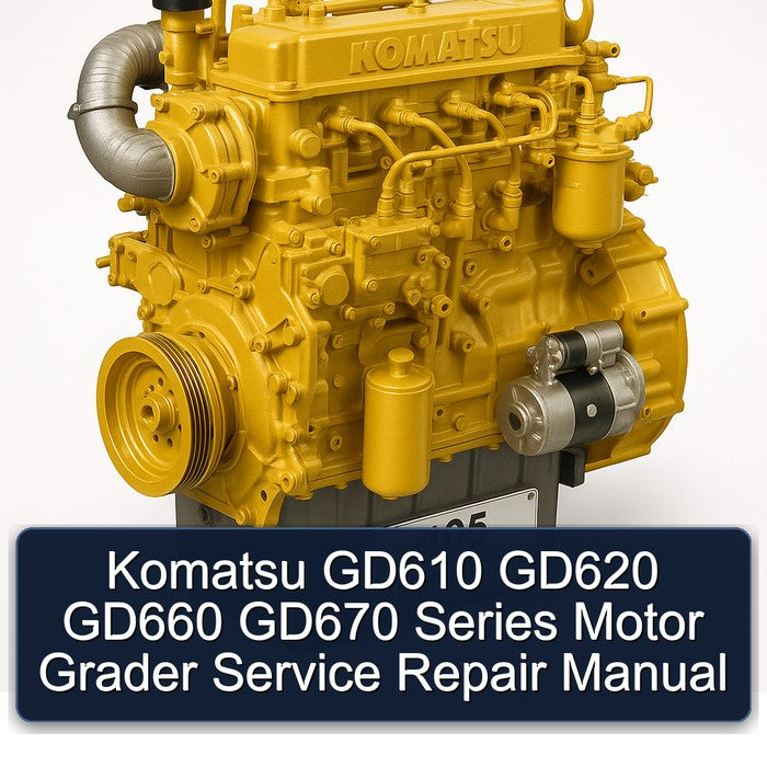 Komatsu 105 GD610 GD620 GD660 GD670 Series Motor Grader Service Repair Workshop Manual PDF
