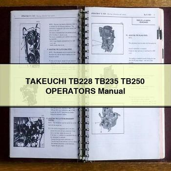 TAKEUCHI TB228 TB235 TB250 OperatorS Manual