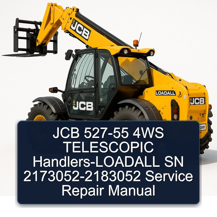 JCB 527-55 4WS Telescopic Handlers-loadall SN 2173052-2183052 Service Repair Workshop Manual PDF
