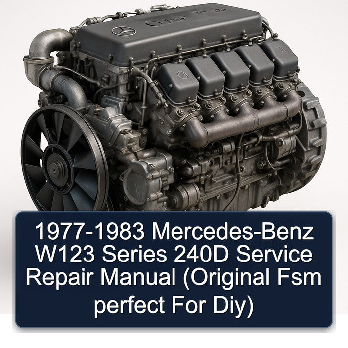 1977-1983 Mercedes-Benz W123 Series 240D Service Repair Manual (Original Fsm perfect For Diy)