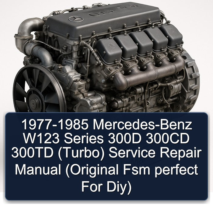 1977-1985 Mercedes-Benz W123 Series 300D 300CD 300TD (Turbo) Service Repair Manual (Original Fsm perfect For Diy)