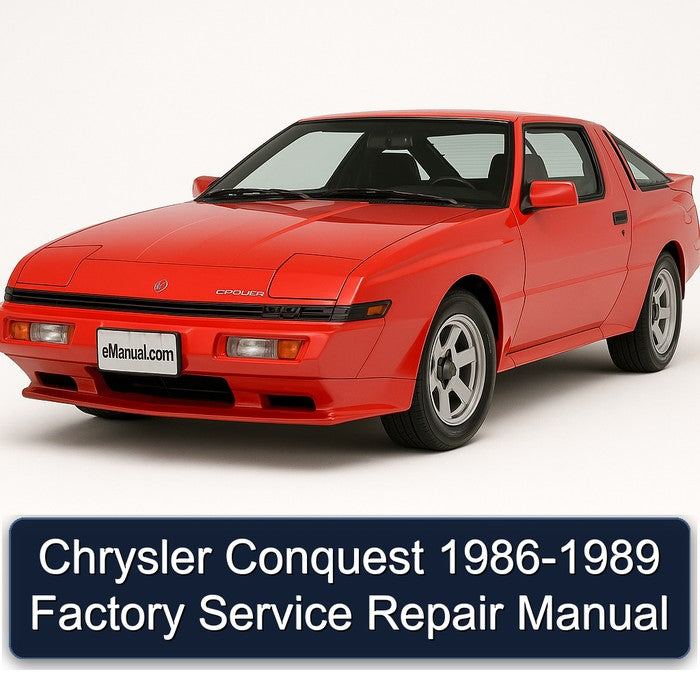 Chrysler Conquest 1986-1989 Factory Service Repair Manual