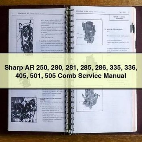 Sharp AR 250 280 281 285 286 335 336 405 501 505 Comb Service Manual PDF Download