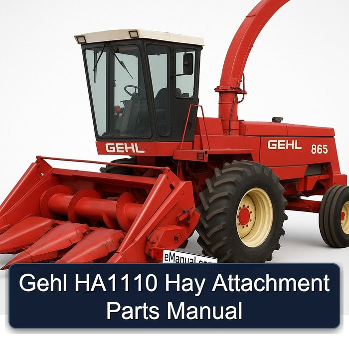 Gehl HA1110 Hay Attachment Parts Catalog PDF