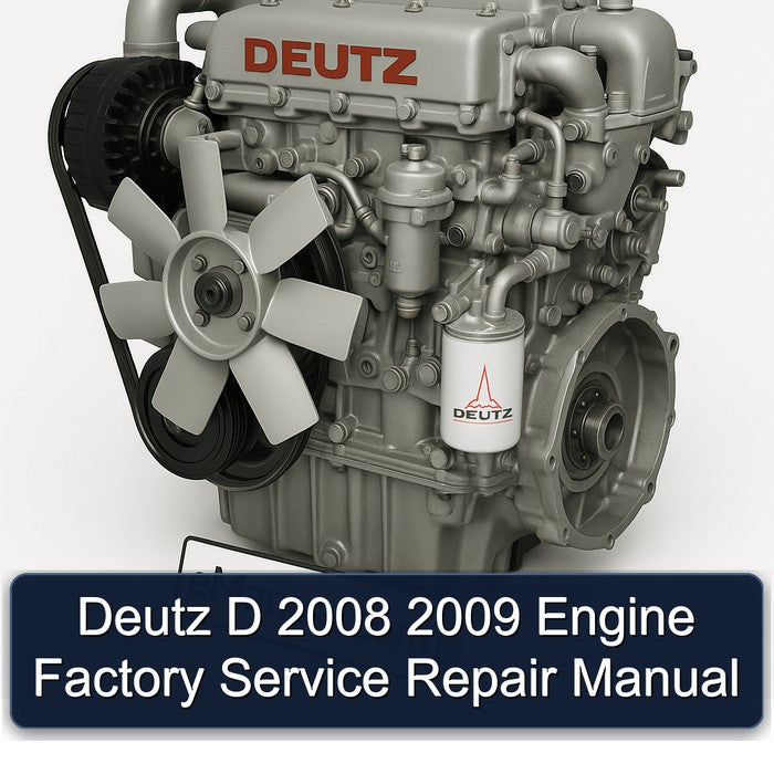 Deutz D 2008 2009 Engine Factory Service Repair Manual