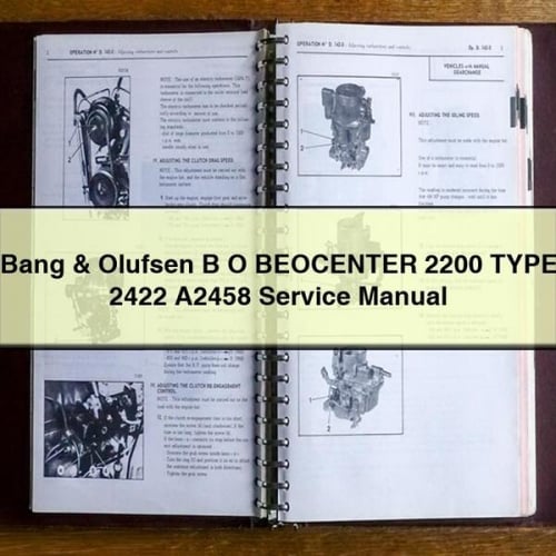 Bang & Olufsen B O BEOCENTER 2200 TYPE 2422 A2458 Service Manual PDF Download