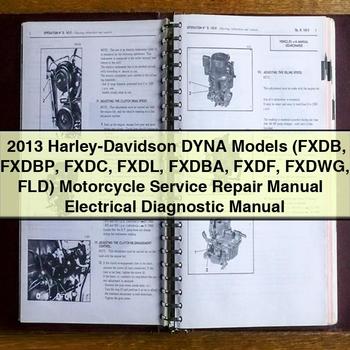 2013 Harley-Davidson DYNA-Modelle (FXDB FXDBP FXDC FXDL FXDBA FXDF FXDWG FLD) Motorrad-Service-Reparaturhandbuch + elektrisches Diagnosehandbuch