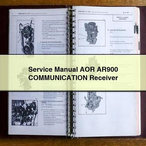 AOR AR900 Communication Receiver Service Repair Workshop Manual PDF
