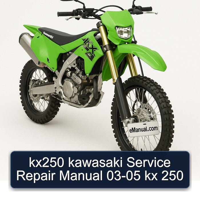 kx250 kawasaki Service Repair Manual 03-05 kx 250