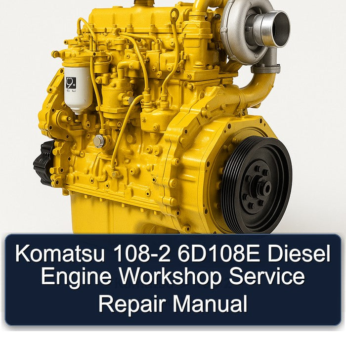Komatsu 108-2 6D108E Diesel Engine Workshop Service Repair Manual