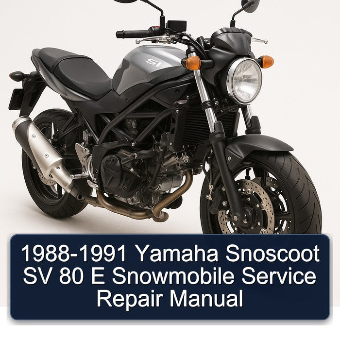 1988-1991 Yamaha Snoscoot SV 80 E Snowmobile Service Repair Manual