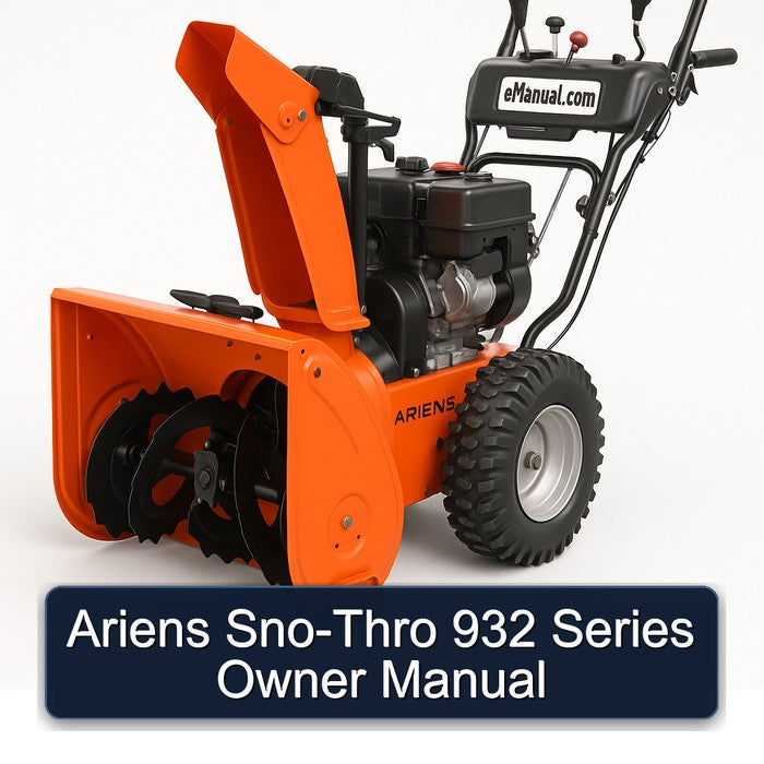 Ariens SNO-THRO 932 Series Owner Owner's Manual PDF