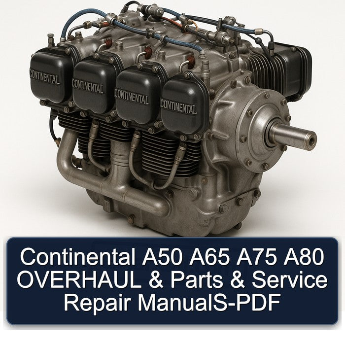 Continental A50 A65 A75 A80 OVERHAUL & Parts & Service Repair ManualS-PDF