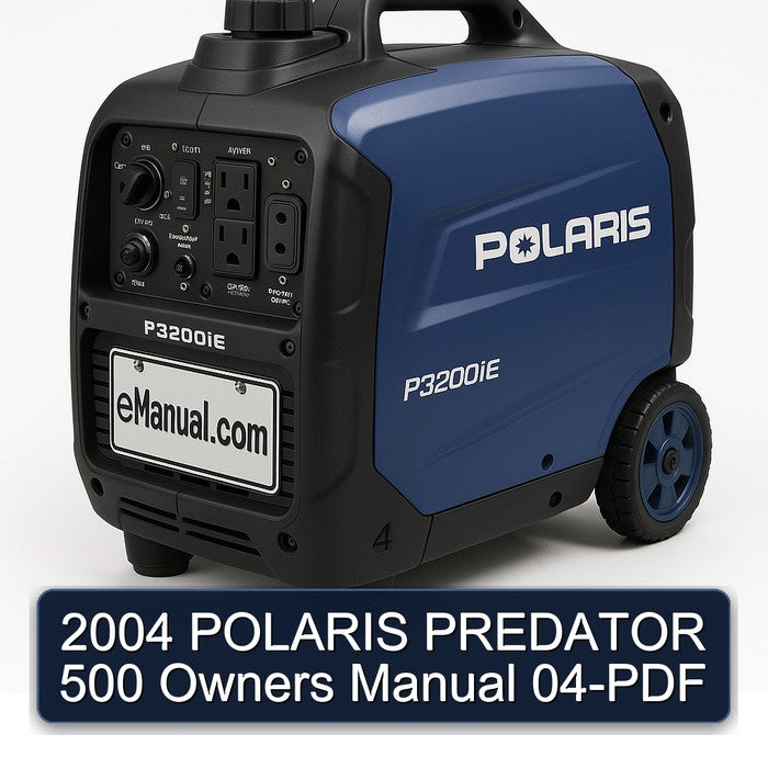 2004 POLARIS PREDATOR 500 Owners Manual 04-PDF